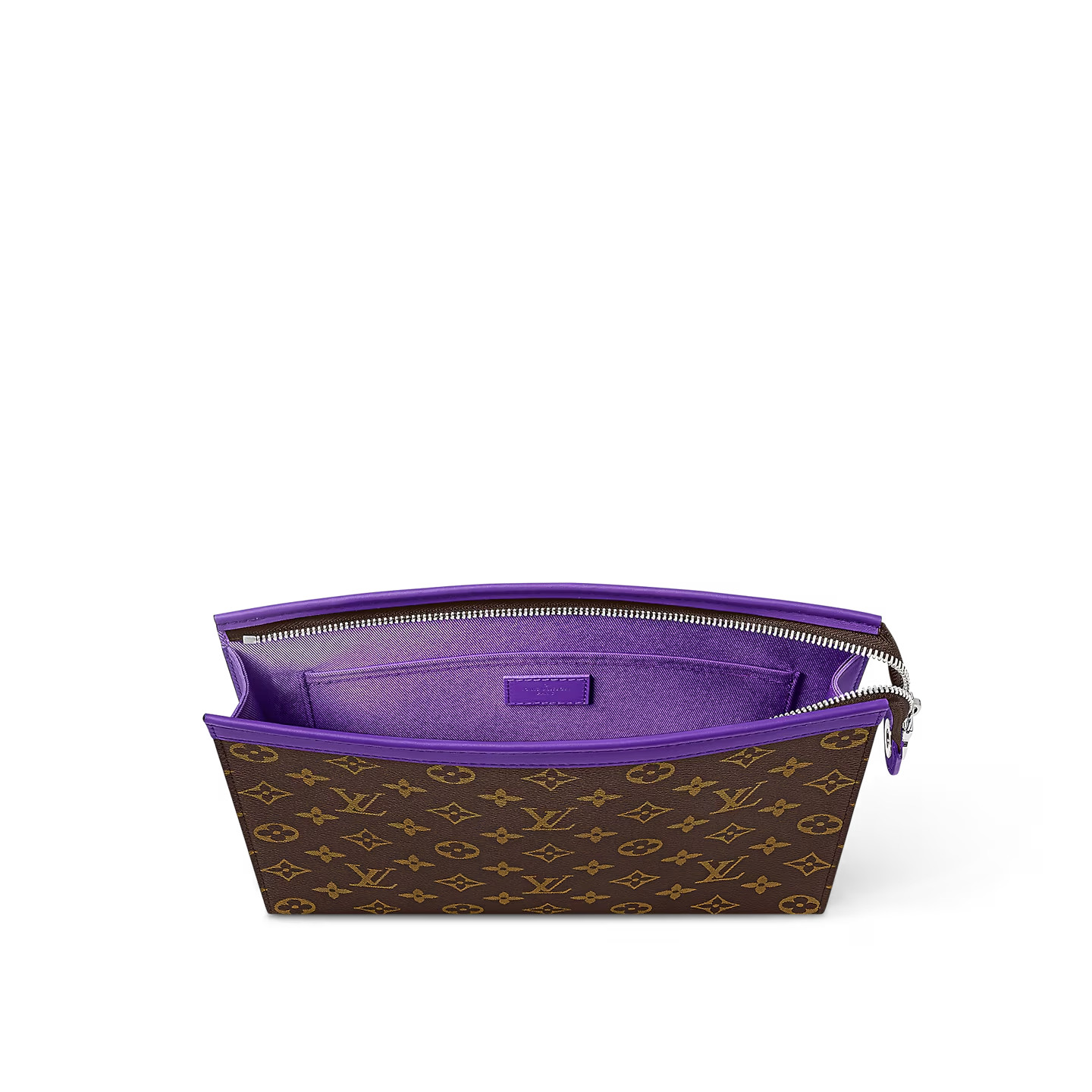 Louis Vuitton Pochette Voyage MM Pouch 10.6in/ 27cm Violet Silver Hardware For Women M82859 - Image 5