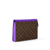 Louis Vuitton Pochette Voyage MM Pouch 10.6in/ 27cm Violet Silver Hardware For Women M82859 - Image 3