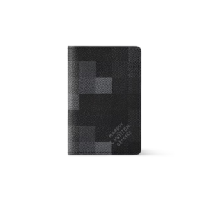Louis Vuitton Pocket Organizer 4.3in 11cm Black Damoflage For Men