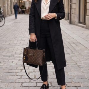 Alternative view of Louis Vuitton Popincourt PM Tote Bag 12.5in/ 32cm Brown/ Black Monogram Gold Hardware For Women