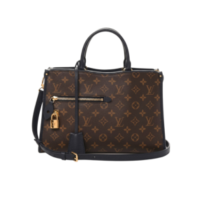 Louis Vuitton Popincourt PM Tote Bag 12.5in/ 32cm Brown/ Marine Monogram Gold Hardware For Women