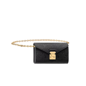 Louis Vuitton Pouch Metis Belt 5.3in/ 13.5cm Black Monogram Dune Gold Hardware For Women M4717Z