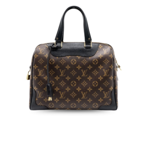 Louis Vuitton Retiro PM Shoulder Bag 13in/ 33cm Brown/ Black Monogram Gold Hardware For Women