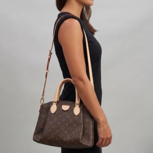 Alternative view of Louis Vuitton Rivoli PM Top Handle Bag 12in/ 30.5cm Brown Monogram Gold Hardware For Women M44543