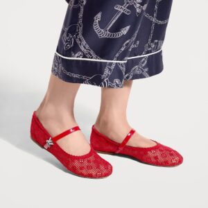 Alternative view of Louis Vuitton Romy Flat Ballerinas Red For Women 1AK262