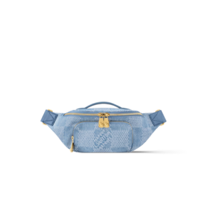 Louis Vuitton Rush Bumbag 11.8in/ 30cm Blue Denim Gold Hardware For Men N00205