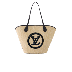 Louis Vuitton Saint Jacques Shoulder Bag 22.4in/ 57cm Beige Raffia For Women