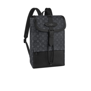Louis Vuitton Saumur Backpack Monogram Eclipse Canvas Black Hardware For Men M45913