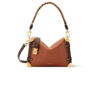 Louis Vuitton Side Trunk MM Shoulder Bag 9.3in/ 23.5cm Cognac Gold Hardware M27435