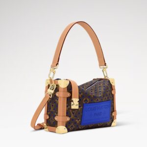 Alternative view of Louis Vuitton Side Trunk MM Shoulder Bag 9.3in/ 23.5cm Neon Wave Blue Gold Hardware M28490