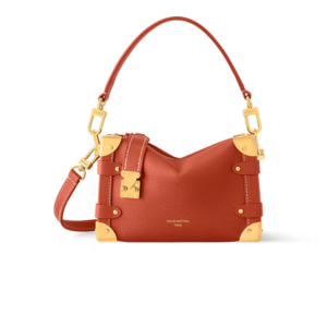 Louis Vuitton Side Trunk PM Shoulder Bag 7.5in/ 19cm Cognac Gold Hardware M15224