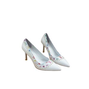 Louis Vuitton Signature Pump White For Women 9.5/3.7in