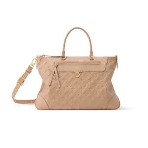 Louis Vuitton Skyline MM Tote Bag 15.7in/ 40cm Hazelnut Monogram Empreinte Gold Hardware For Women M29152