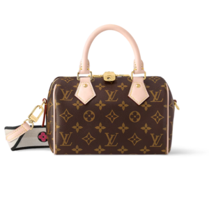 Louis Vuitton Speedy Bandouliere 20 Top Handle Bag 7.9in/ 20cm Black Monogram Canvas Gold Hardware For Women M46234