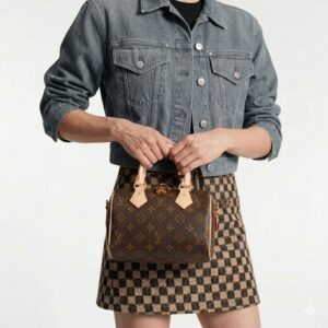 Alternative view of Louis Vuitton Speedy Bandouliere 20 Top Handle Bag 8.1in/ 20cm Monogram Canvas Brown Gold Hardware For Women M46594