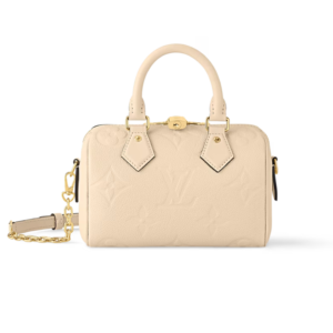 Louis Vuitton Speedy Bandouliere 20 Top Handle Bag 8in/ 20.5cm Beige Gold Hardware For Women M58954