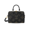 Louis Vuitton Speedy Bandouliere 25 Top Handle Bag 9.8 in/ 25 cm Black Gold Hardware For Women M46736