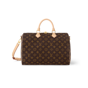 Louis Vuitton Speedy Bandouliere 35 Top Handle Bag 13.8in/ 35cm Brown Gold Hardware For Women M41111