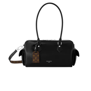 Louis Vuitton Speedy Cargo Vibe Top Handle Bag 11in/ 28cm Black Silver Hardware For Women M12934