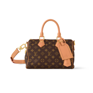 Louis Vuitton Speedy P9 Bandouliere 25 Top Handle Bag 9.8in/ 25cm Brown Monogram Gold Hardware For Men M24443