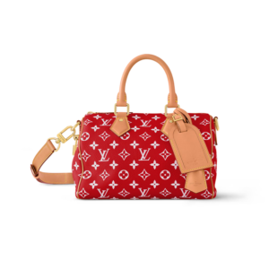 Louis Vuitton Speedy P9 Bandouliere 25 Top Handle Bag 9.8in/ 25cm Red Gold Hardware For Men M24425