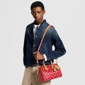 Alternative view of Louis Vuitton Speedy P9 Bandouliere 25 Top Handle Bag 9.8in/ 25cm Red Gold Hardware For Men M24425