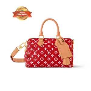 Louis Vuitton Speedy P9 Bandouliere 25 Top Handle Bag 9.8in/ 25cm Red Gold Hardware For Men M24425
