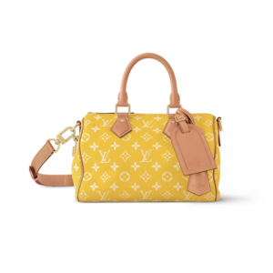 Louis Vuitton Speedy P9 Bandouliere 25 Top Handle Bag 9.8in/ 25cm Yellow Gold Hardware For Men M24426