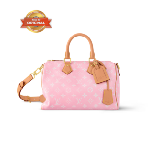 Louis Vuitton Speedy P9 Bandouliere 30 Top Handle Bag 12.6in/ 32cm Candy Pink Gold Hardware For Men M13914