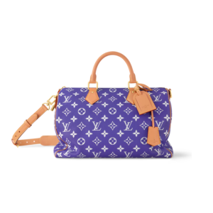 Louis Vuitton Speedy P9 Bandouliere 40 Top Handle Bag 15.7in/ 40cm Amethyste Gold Hardware For Men M11597