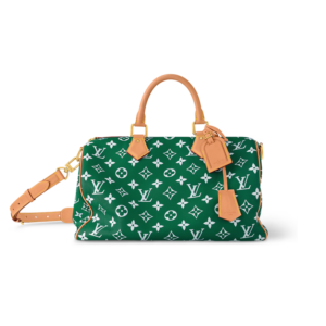 Louis Vuitton Speedy P9 Bandouliere 40 Top Handle Bag 15.7in/ 40cm Green Gold Hardware For Men M24417