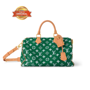 Louis Vuitton Speedy P9 Bandouliere 40 Top Handle Bag 15.7in 40cm Green Gold Hardware For Men M24417