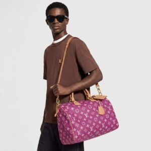Alternative view of Louis Vuitton Speedy P9 Bandouliere 40 Top Handle Bag 15.7in/ 40cm Pink/ Purple Gold Hardware For Men M11563