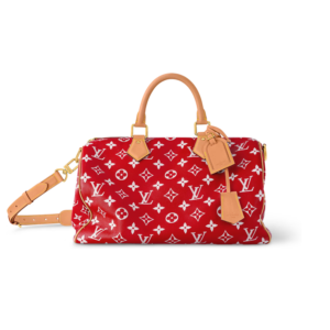 Louis Vuitton Speedy P9 Bandouliere 40 Top Handle Bag 15.7in/ 40cm Red Gold Hardware For Men M24420