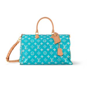 Louis Vuitton Speedy P9 Bandouliere 50 Top Handle Bag 19.7in/ 50cm Turquoise Gold Hardware For Men M11565