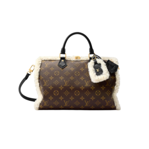 Louis Vuitton Speedy Soft 30 Teddy Bag Top Handle 11.8in/ 30cm Monogram Brown Gold Hardware For Women M26326