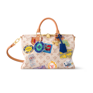Louis Vuitton Speedy Soft 30 Top Handle Bag 11.8in/ 30cm Monogram Dune Gold Hardware For Women M14587