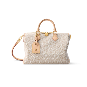 Louis Vuitton Speedy Soft 30 Top Handle Bag 11.8in/ 30cm Monogram Embleme Gold Hardware For Women M28479