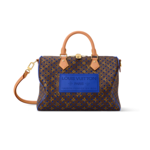 Louis Vuitton Speedy Soft 30 Top Handle Bag 11.8in/ 30cm Neon Wave Gold Hardware For Women M29143
