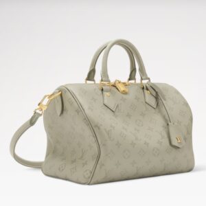 Alternative view of Louis Vuitton Speedy Soft 30 Top Handle Bag 11.8in/ 30cm Private Sage Monogram Ink Gold Hardware For Women M3A165