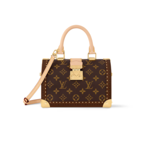 Louis Vuitton Speedy Trunk 20 Top Handle Bag 8.3in/ 21cm Monogram Brown Gold Hardware For Women M11154