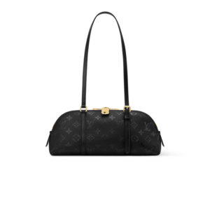 Louis Vuitton Squire East West Shoulder Bag 11.4in/ 29cm Boldly Black Monogram Ink Gold Hardware For Women M3A167