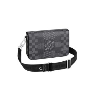 Louis Vuitton Studio Messenger Damier Graphite Gray For Men, Men's Bags, Shoulder And Crossbody Bags 9.3in/25.3cm LV N50013