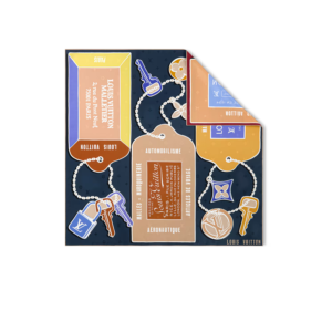 Louis Vuitton Tag And Go Square 90 Scarf Blue For Women M97962
