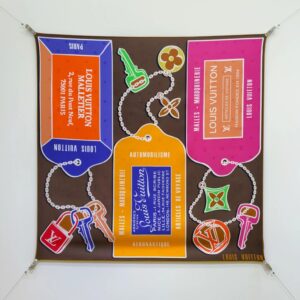 Alternative view of Louis Vuitton Tag And Go Square 90 Scarf Brown For Women M97963