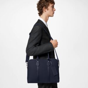 Alternative view of Louis Vuitton Takeoff Briefcase 15.4in 39cm Navy Blue Palladium Hardware For Men M21440