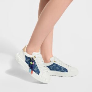 Alternative view of Louis Vuitton Time Out Sneakers Blue Denim For Women 1AJP54