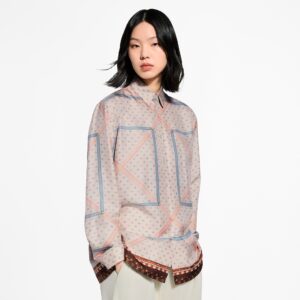 Alternative view of Louis Vuitton Trunk Print Shirt Pink For Women