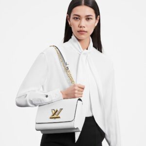 Alternative view of Louis Vuitton Twist MM Crossbody Bag 9in/ 23cm Epi White Gold Hardware For Women