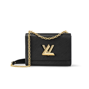 Louis Vuitton Twist MM Epi Black For Women, Women's Handbags, Shoulder And Crossbody Bags 9.4in/23cm LV